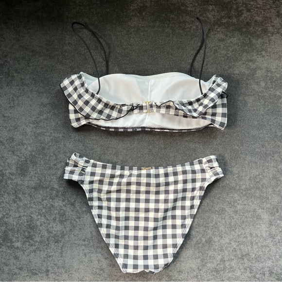 Wallflower Black and White Checkered Bikini Size M/L - Picture 3 of 7
